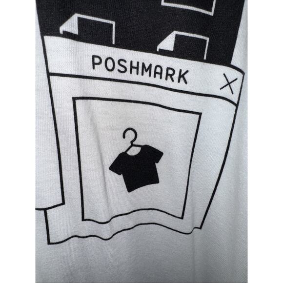 Poshmark 2020 2XL Posh Fest TShirt Short Sleeve White Black Gildan Heavy Cotton - Picture 4 of 7